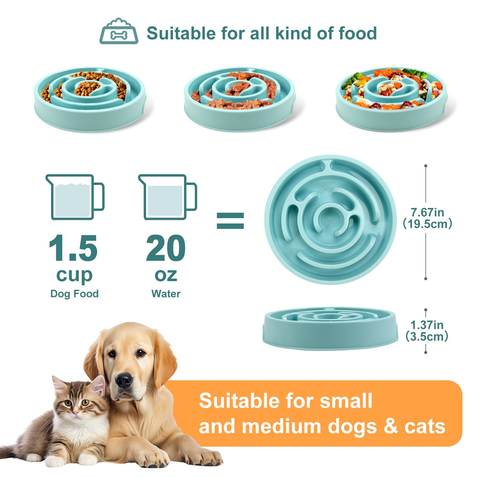 Slow Feeder Dog Bowl for Happy, Healthy Mealtimes
