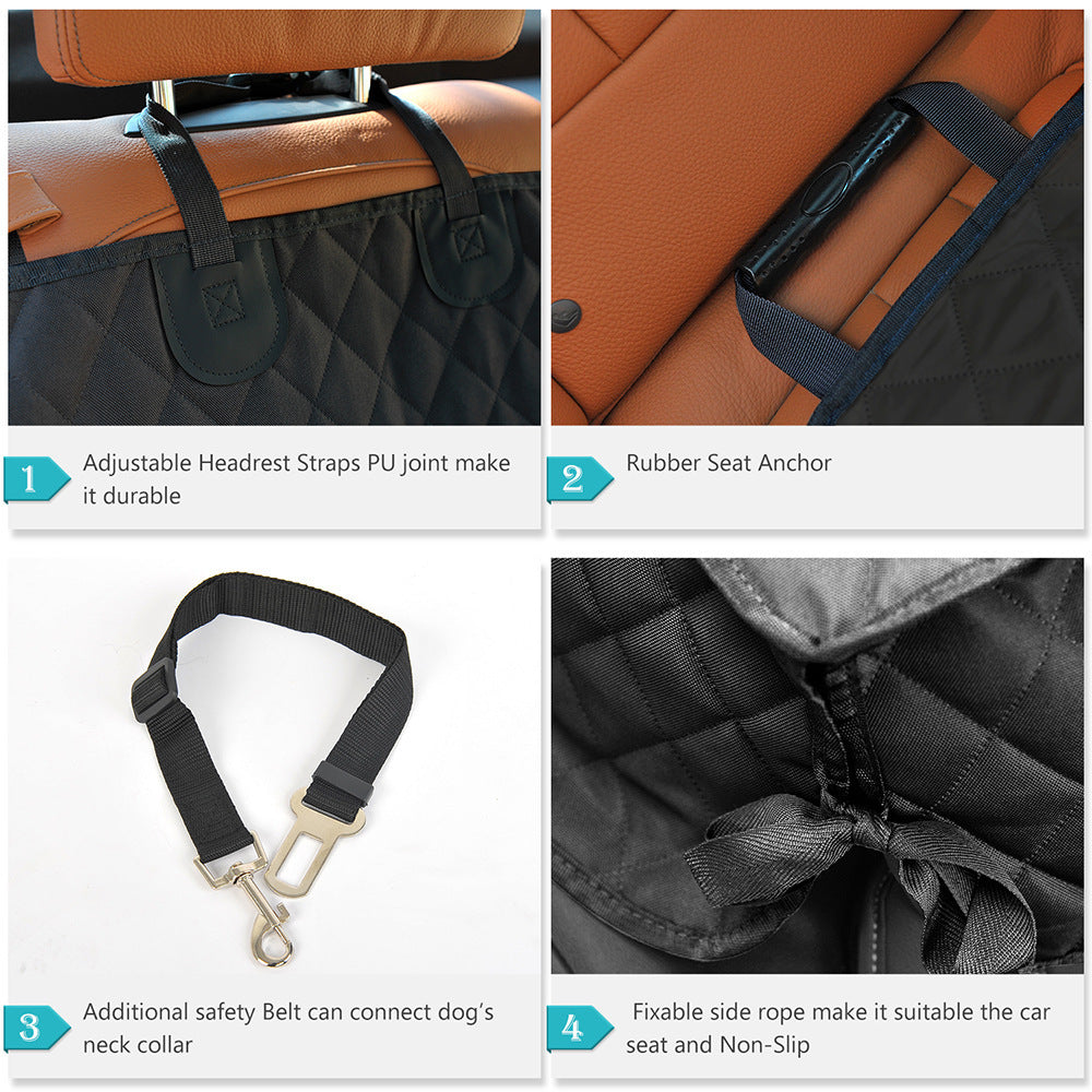 Dog Car Seat Cover for Backseat Travel Comfort