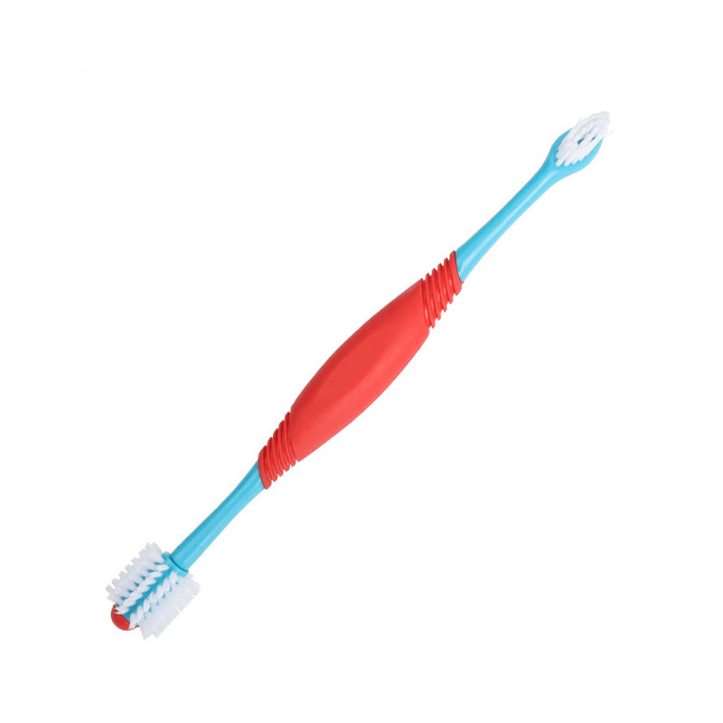 Dual-Head Pet Toothbrush – 360° Cleaning for Healthy Gums & Teeth