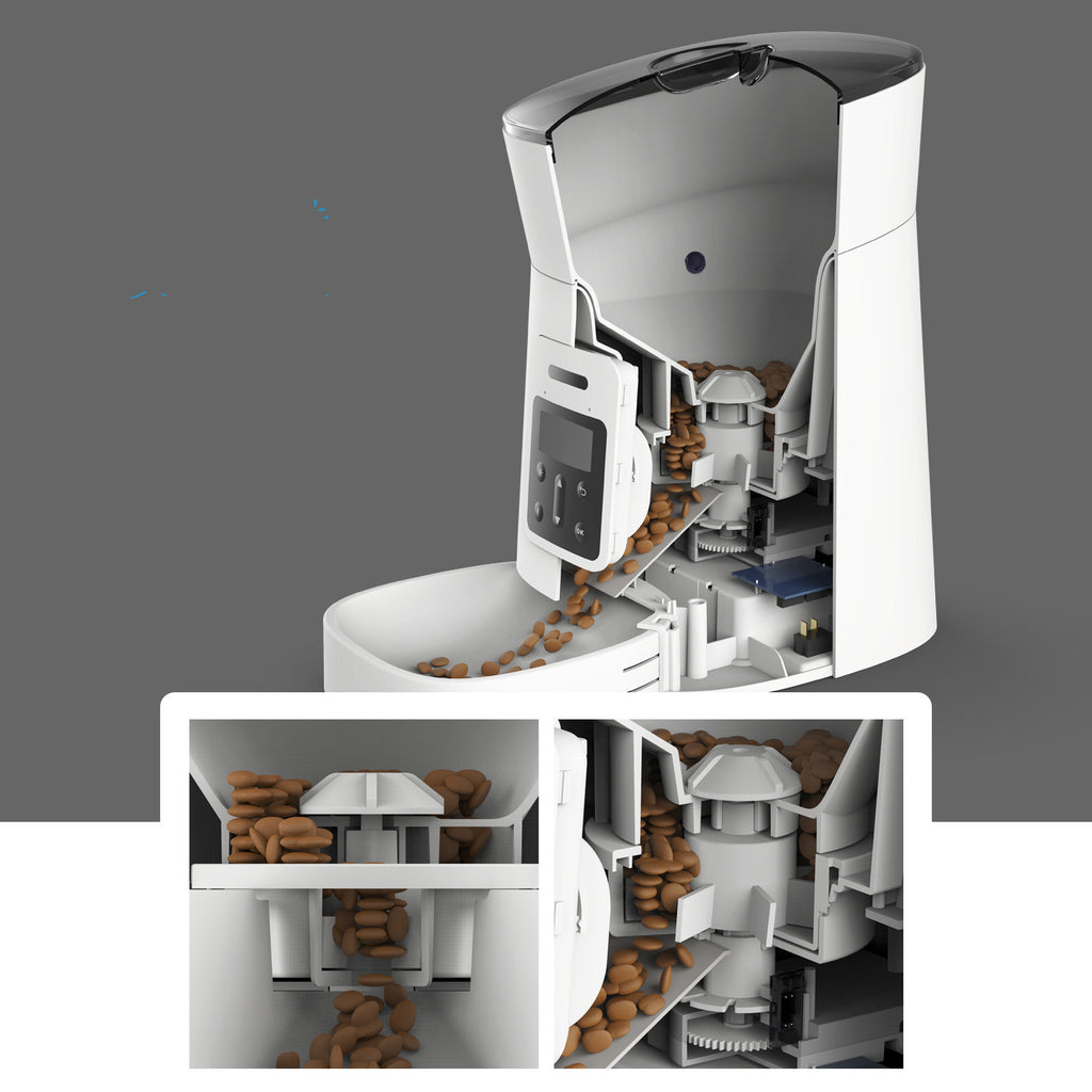 Smart Button-Control Pet Feeder – Simple & Stress-Free Mealtimes