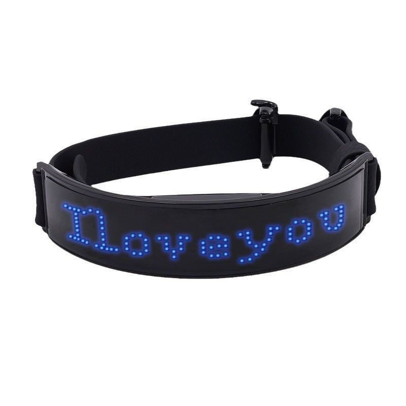 Smart LED Dog Collar/Harness – Custom Text Display for Night Safety