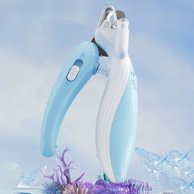 Pet Nail Clipper & Grinder – LED Safety Light for Overnight Grooming