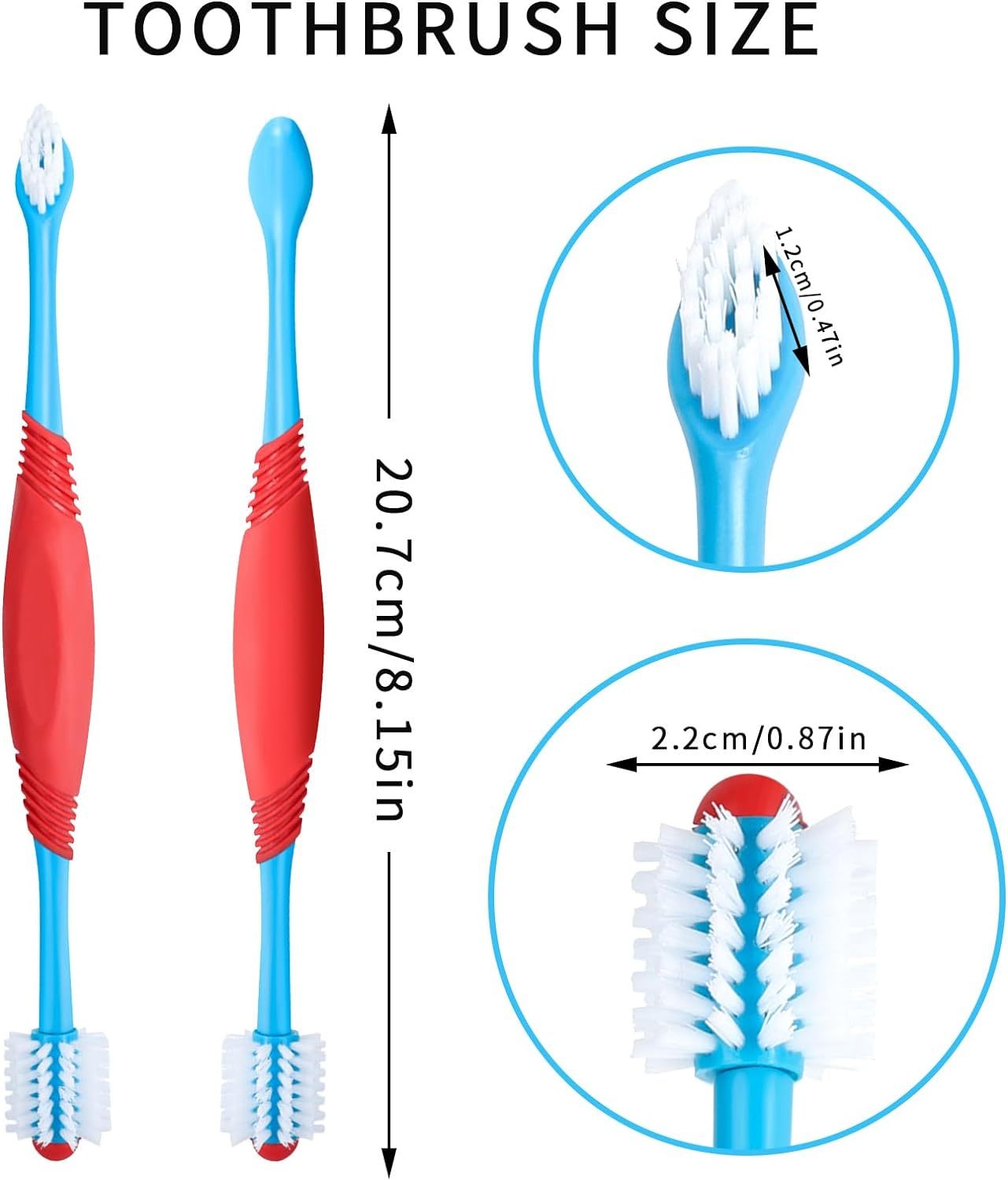 Dual-Head Pet Toothbrush – 360° Cleaning for Healthy Gums & Teeth