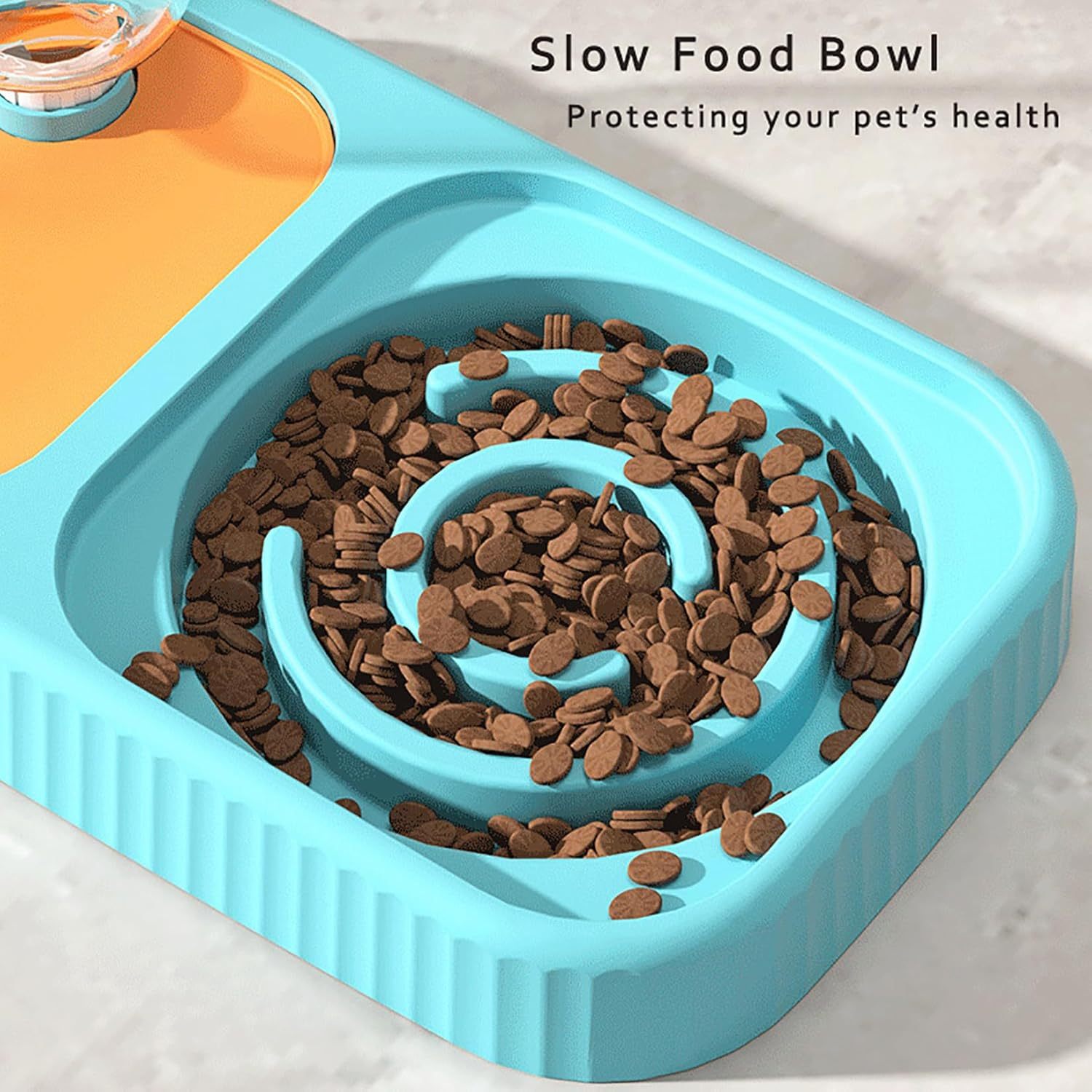 Elevated Cat and Dog Bowl with Built In Water Supply