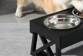 Elevated Anti‑Choke Stainless Dog Bowl