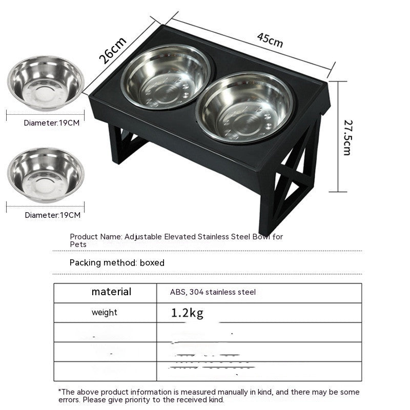 Elevated Anti‑Choke Stainless Dog Bowl