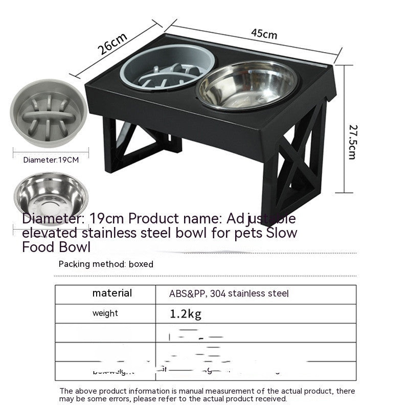 Elevated Anti‑Choke Stainless Dog Bowl